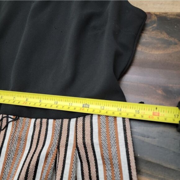 Eat. 1946 Jumpsuit Sleeveless High Neck Wide Flare Legs Striped Pants Size 10 - Picture 5 of 8